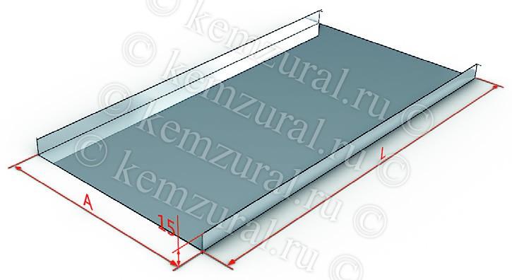 Крышка для лотка 1.5мм КЛ200х3000 УТ1.5 КЭМЗ 110 201135 14