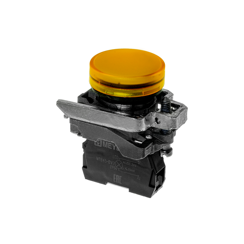 Лампа сигнальная 24В AС/DC IP65 металл MTB4-BV751 желт. ОВЕН 137222