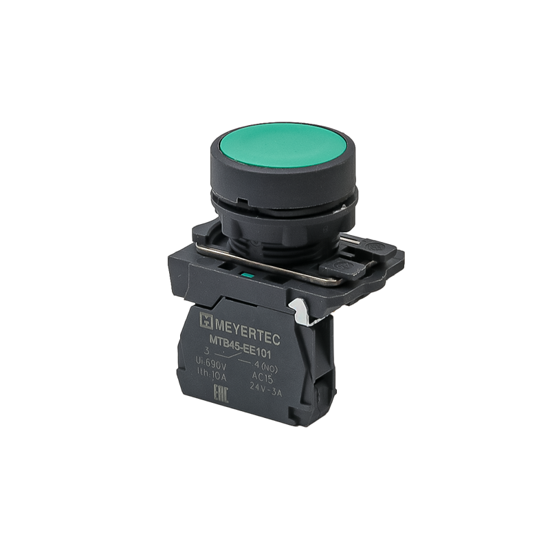 Кнопка плоская 1NO IP65 пластик MTB5-AA31 зел. ОВЕН 137226