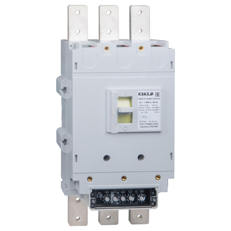 Выключатель автоматический 3п 1000А 55кА ВА55-41-330016 УХЛ3 690В AC КЭАЗ 137263