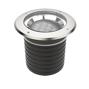 Светильник светодиодный архитектурный Plint d330 42Вт 4000К IP67 линзованный 20град. RAL7045 сер. VARTON V1-G1-71552-10L19-6704240