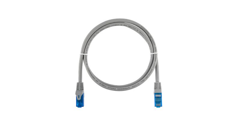 Шнур коммутационный U/UTP 4 пары кат.6 (Класс E) 250МГц 2хRJ45/8P8C T568B заливной с защитой защелки мж BC (чистая медь) 25AWG (7х0175мм) LSZH нг(А)-HFLTx сер. 1м NIKOMAX NMC-PC4UE55B-ES-010-C-GY