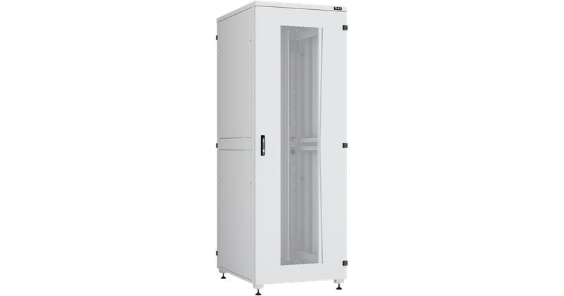 Шкаф напольный Lite II 19дюйм 47U 800х2266х1000мм перфорир. передн. и задн. двери с ручкой и замком боков. двухуровневые цельнометал. панели оснащены замками разобран. RAL 9005 черн. NIKOMAX TFI-478010-PHPH-R-BK