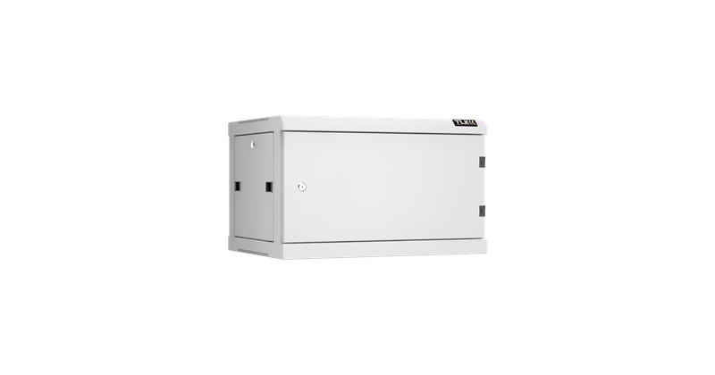 Шкаф настенный разборный 19дюйм 6U метал. дверь Ш600хВ370хГ450мм 2 пары монтажных направляющих сер. NIKOMAX TWC-066045-R-M-GY