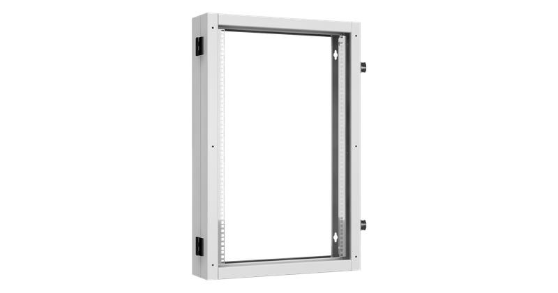 Секция пристенная поворотная 19дюйм 18U Ш600хВ904хГ156мм 1 пары L-образ. монтажных направляющих сер. NIKOMAX TWC-186015-BS-GY