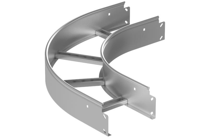 Секция угловая 90 град. для кабельных лотков лестничного типа