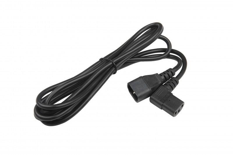 Кабель питания PWC-IEC13A-IEC14-3.0-BK монитор-компьютер IEC 320 C13 (угловая) - IEC 320 C14 (3х1.0) 10А прямая вилка 3м черн. Hyperline 432096