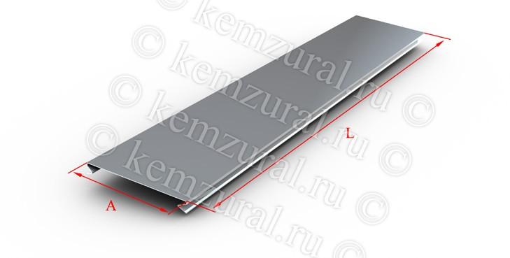 Крышка для лотка замковая осн.100 L3000 сталь 1мм КЛЗ 100 цУТ1.5 гор. оцинк. КЭМЗ 246 101133 19