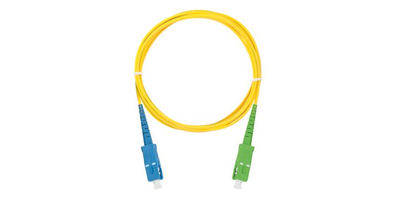 Шнур волоконно-оптический переходной одномод. 9/125мкм стандарта OS2SC/UPC-SC/APC одинарный LSZH нг(A)-HFLTx 2мм желт. 1м NIKOMAX NMF-PC1S2C2-SCU-SCA-001