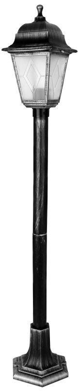 Светильник столб садово-парковый PP6201 C42 НТУ 04-60-002 У1 "Оскар 4" 1м 4-г пласт. + пласт. черн. серебро Camelion 13859