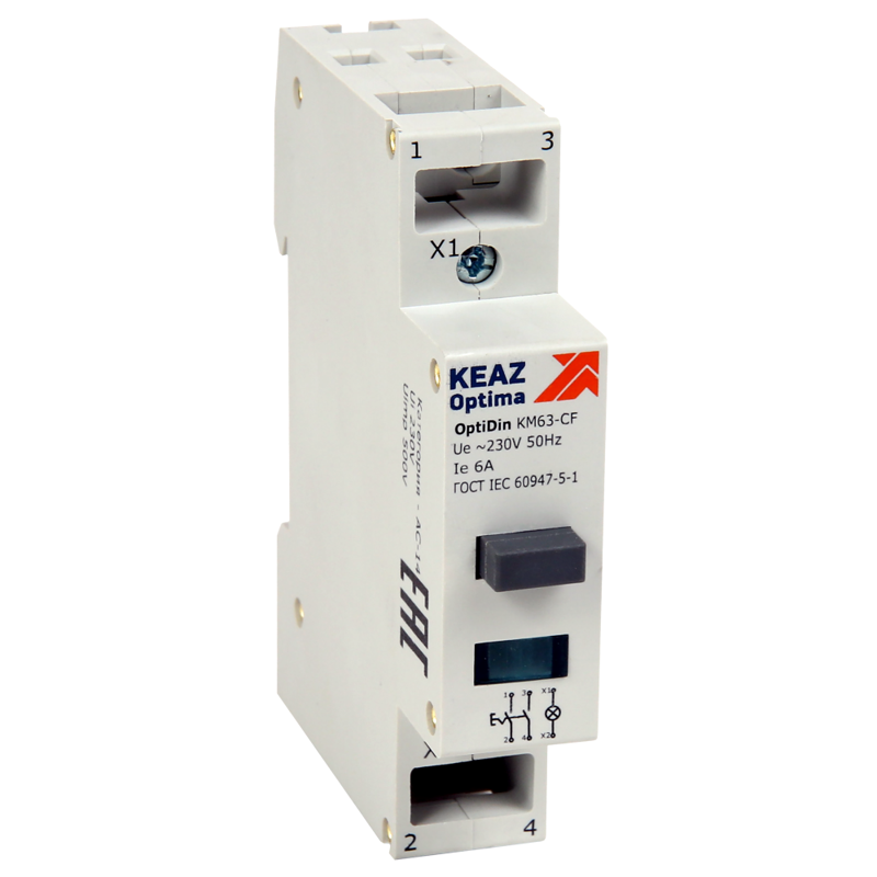 Кнопка управления мод. OptiDin KM63 C 20 УХЛ3 КЭАЗ 138906