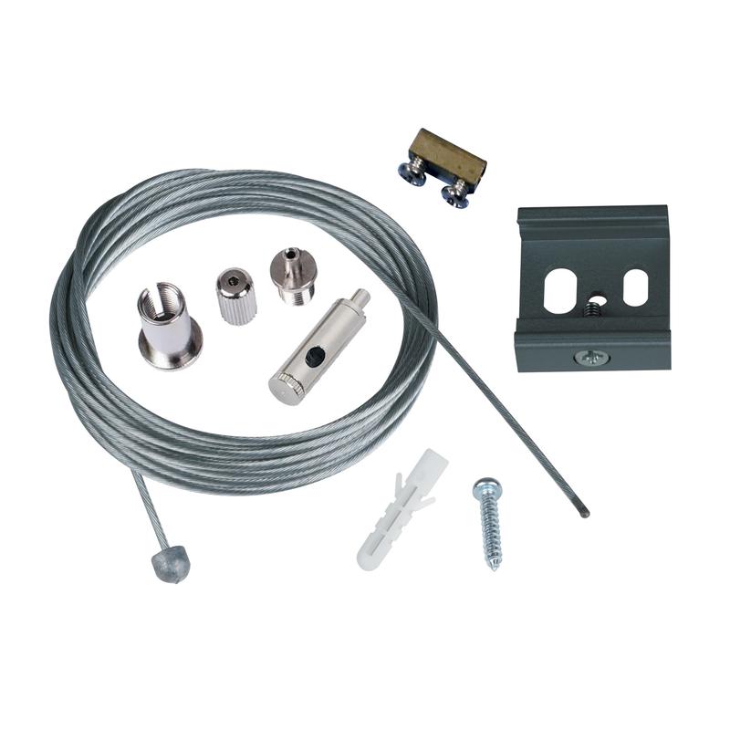 Набор UFB-H45 SILVER 1 POLYBAG для подвесного монтажа трехфазных шинопроводов регулируемая длина сереб. Uniel UL-00006033