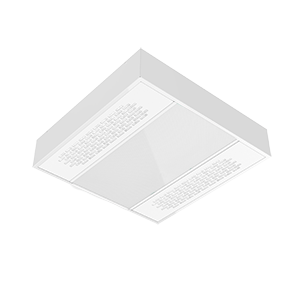 Светильник светодиодный 30Вт 6500К IP40 600х600х127 медицинский с UV-блоком накладной рассеив. призма global white bioguard матов. VARTON V1-C0-0UV70-20PR0-4003065