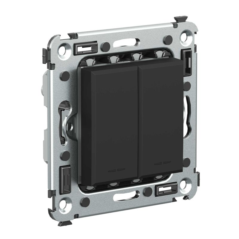 Кнопка 2-кл. СП Avanti "Черный матовый" DKC 4412154