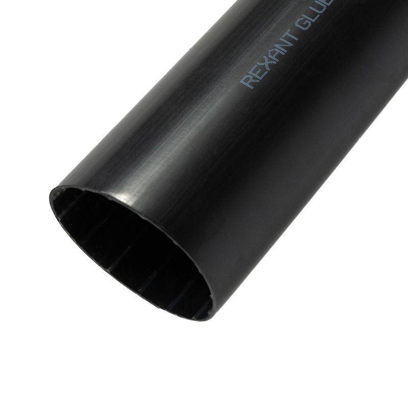 Трубка термоусадочная клеевая 51/8.5 (6:1) черн. 1м (уп.2шт) Rexant 23-0051