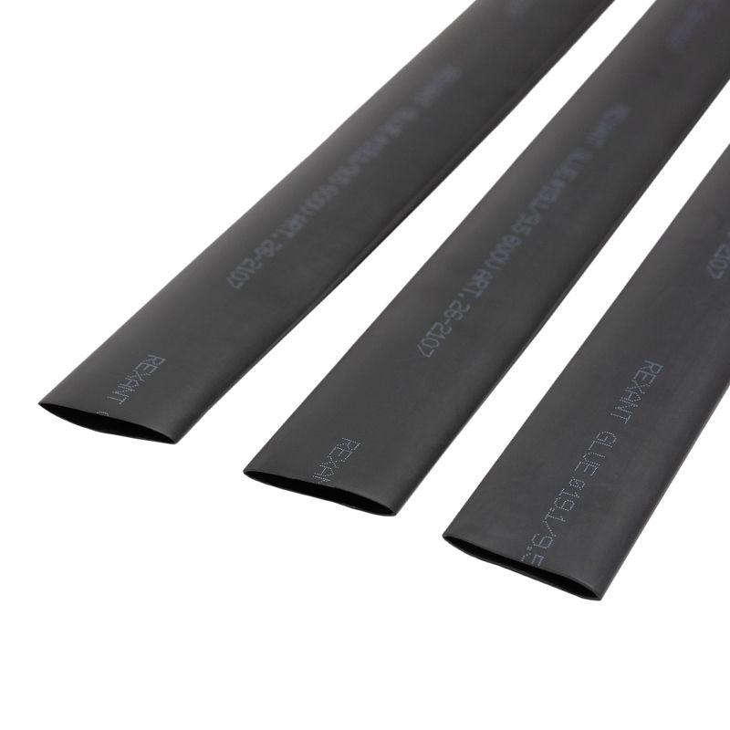 Трубка термоусадочная двустенная клеевая 19.1/9.55 (2:1) черн. 1м (уп.10шт) Rexant 26-2107