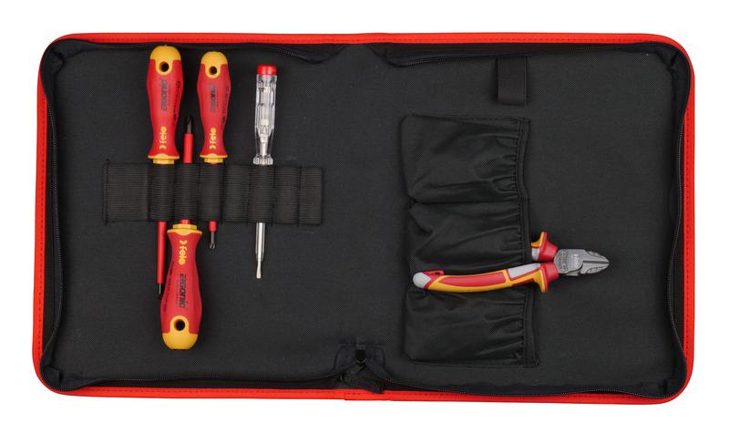 Набор отверток Ergonic SL PH PZ (+/-) отвертка тестер сети и диэлектрические бокорезы 160мм в сумке Felo 41390504