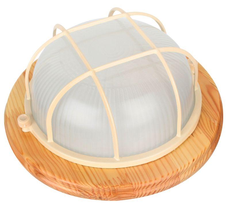 Светильник НБП 03-60-0012 УХЛ4 "Решетка" 230В 60Вт 1301D круг клен Camelion 14088