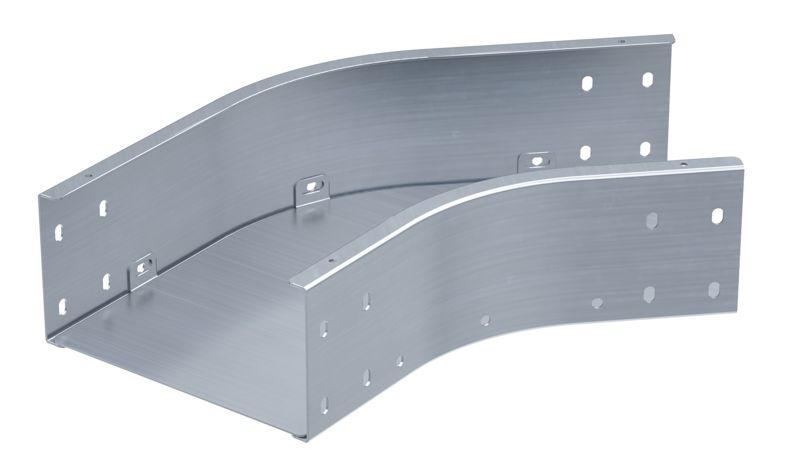 Угол для лотка горизонтальный 45град. 500х80 1.2мм в компл. с крепежн. элемент. цинк-ламель DKC SCN850KZL