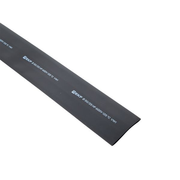 Трубка термоусадочная ТУТ нг 50/25 черн. 1м PROxima (уп.25м) EKF tut-50-b-1m