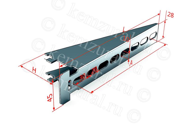 Полка кабельная К1164 УТ1.5 L625 2мм сталь КЭМЗ 461 451006 14