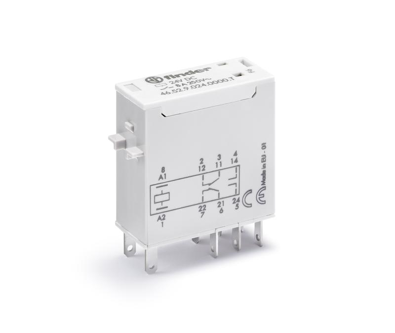 Реле миниатюрное промышленное электромеханич. монтаж в розетку или наконечники Faston (2.5х0.5мм) 2СO 8А AgNi 230В AC влагозащ. RTII опции: нет спец. версия для Ж/Д-транспорта FINDER 465282300000T