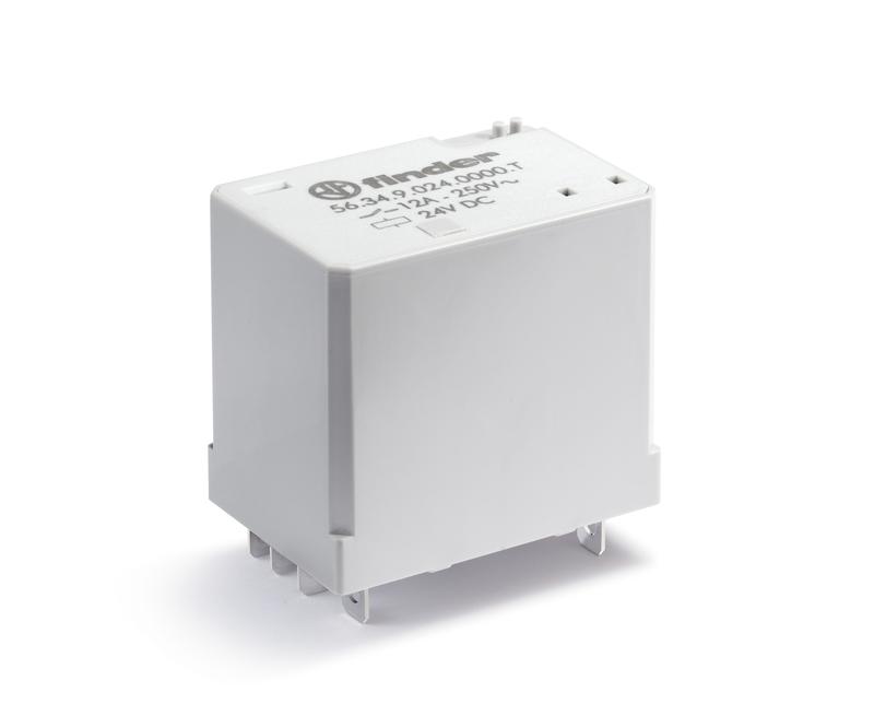 Реле миниатюрное силовое электромеханич. монтаж в розетку или наконечники Faston (4.8х0.5мм) 4CO 12А AgCdO 72В DC RTI опции: нет спец. версия для Ж/Д-транспорта FINDER 563490722000T