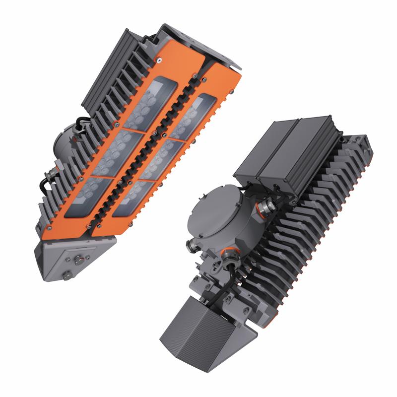 Светильник светодиодный взрывозащ. LAD LED R320-2-120G-36AC-30K Ex 70Вт 5000К IP66 7651лм 36В КСС типа "Д" консольное крепление бел. ЛАДзавод LADLED2LSG36AC30KEX