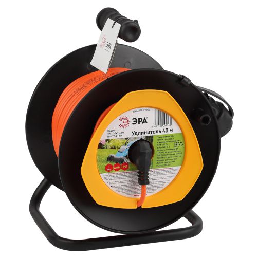 Удлинитель на пластик. катушке 1х40м без заземл. 10А IP44 RPx-1-2х1-40m ПВС 2х1 Эра Б0046834