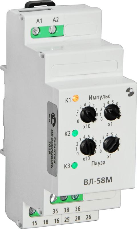 Реле времени ВЛ-58М УХЛ4 5А 0.1с-9.9мин 220В 50Гц 1перекл. 3 канал. цикл. режим. в кажд. канале Реле и Автоматика A8223-80108516