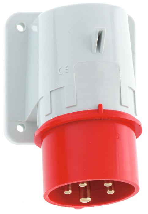 Вилка настенная 32А 5п 3P+N+PE 6ч 400В IP44 Bals 2600