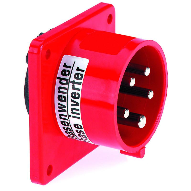 Вилка-фазоинвертор встраиваемая 32А 5п 3P+N+PE 6ч 400В IP44 Bals 2857