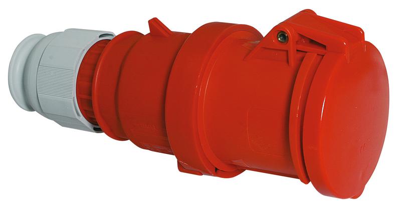 Розетка кабельная 63А 5п 3P+N+PE 6ч 400В IP44 Bals 3112