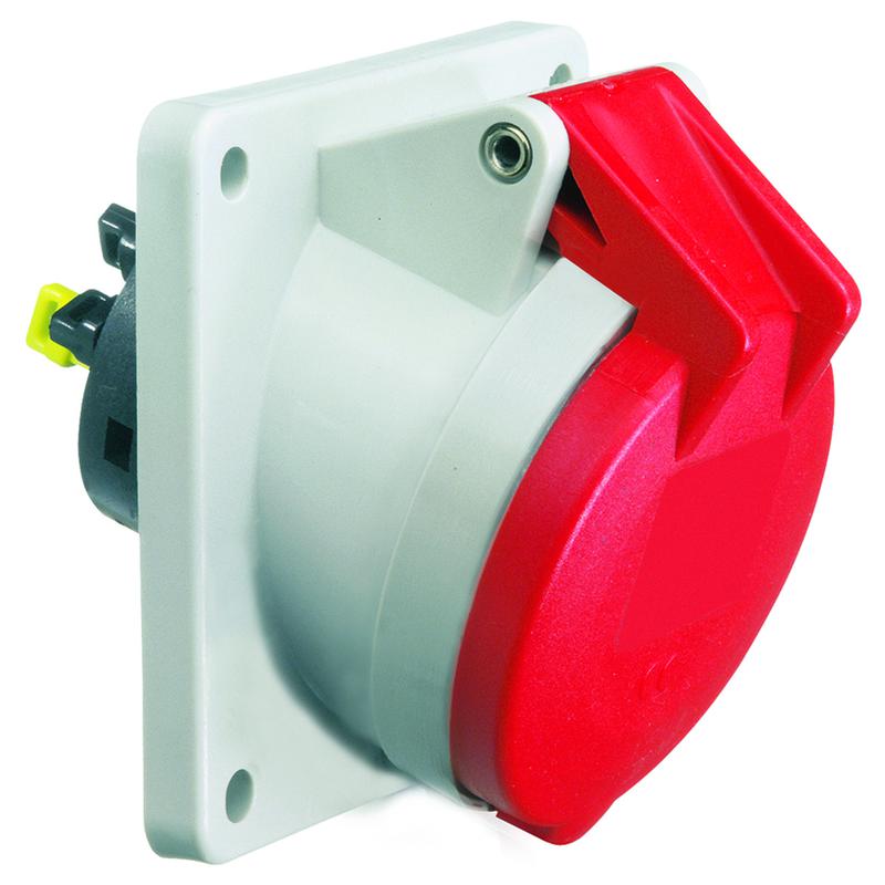 Розетка встраиваемая 16А 5п 3P+N+PE 6ч 400В IP54 85х85 Quick-Connect Bals 12998