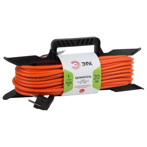 Удлинитель-шнур на рамке 1х20м с заземл. 16А IP20 UFx-1e-3х1.5-20m ПВС 3х1.5 Эра Б0046829