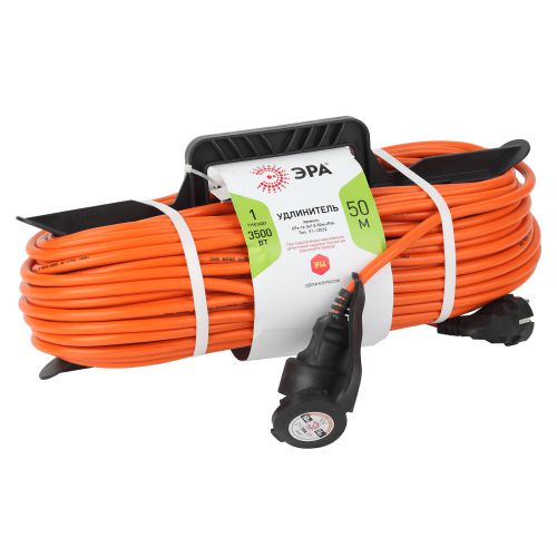 Удлинитель-шнур на рамке 1х50м с заземл. 16А IP20 UFx-1e-3х1.5-50m ПВС 3х1.5 Эра Б0046814