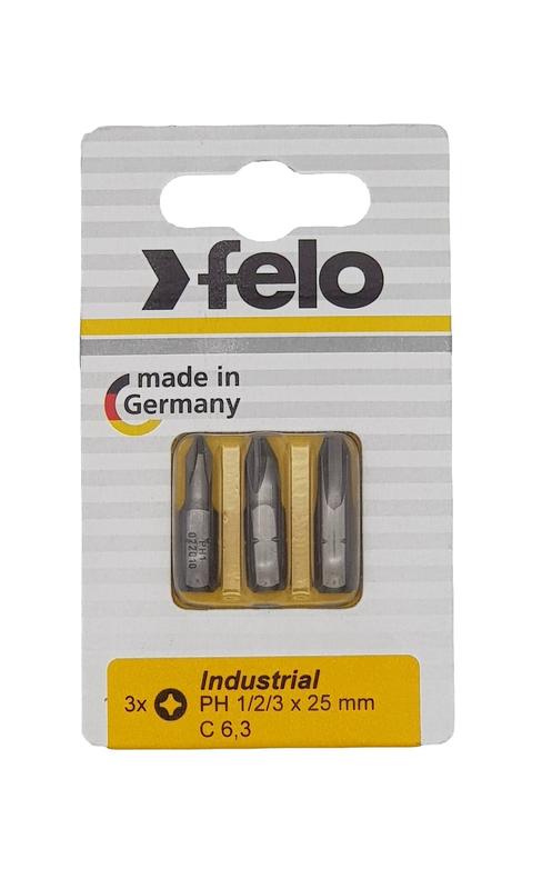 Бита крестовая PH 1/PH 2/PH 3х25 (блист.3шт) FELO 02293116