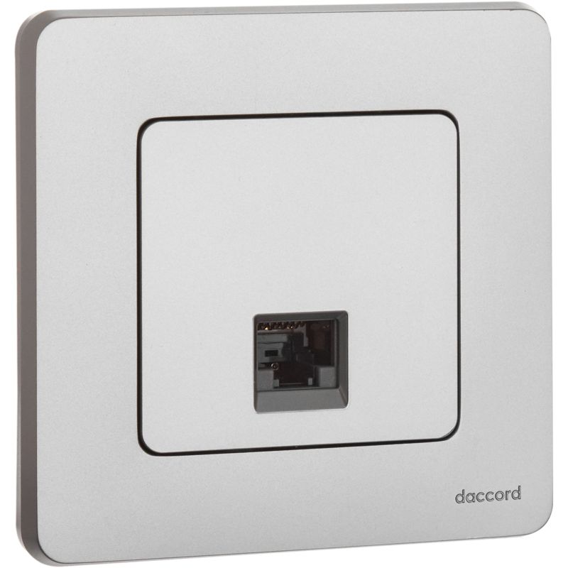 Розетка компьютерная Inspiria RJ45 кат.6 UTP механизм алюм. IEK 673832