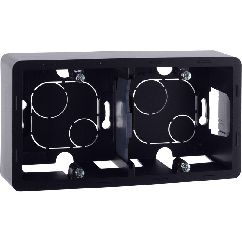 Коробка 2-м ОП Inspiria антрацит IEK 673993