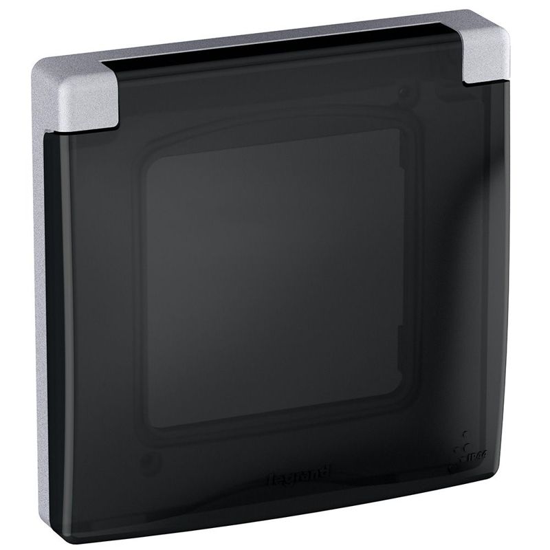 Рамка 1-м Inspiria IP44 с крышкой алюм. IEK 673922