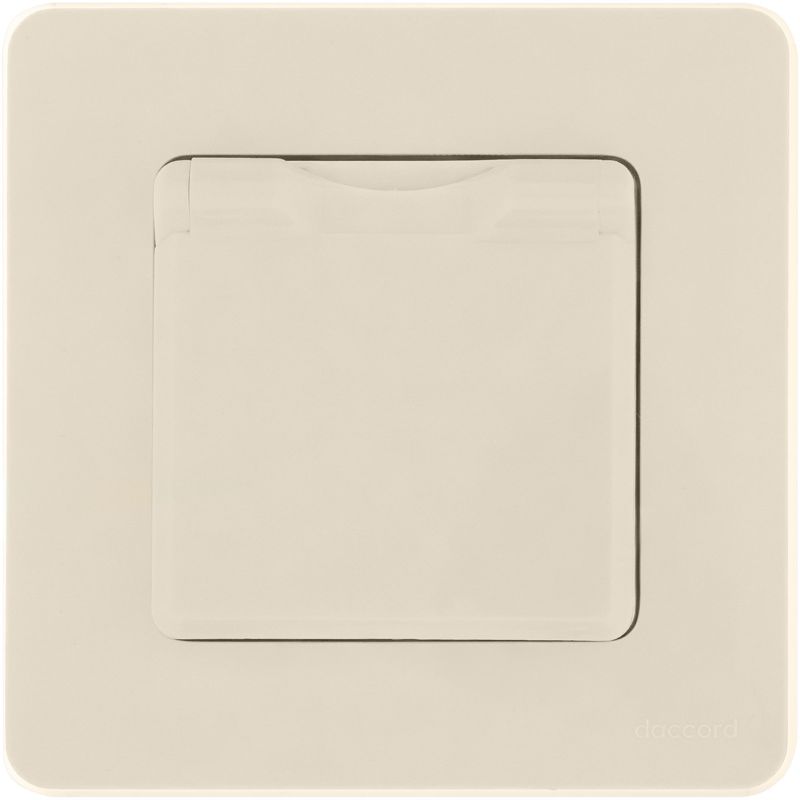 Розетка 1-м СП Inspiria 16А IP44 250В 2P+E защ. шторки с крышкой немецк. стандарт механизм сл. кость IEK 673741