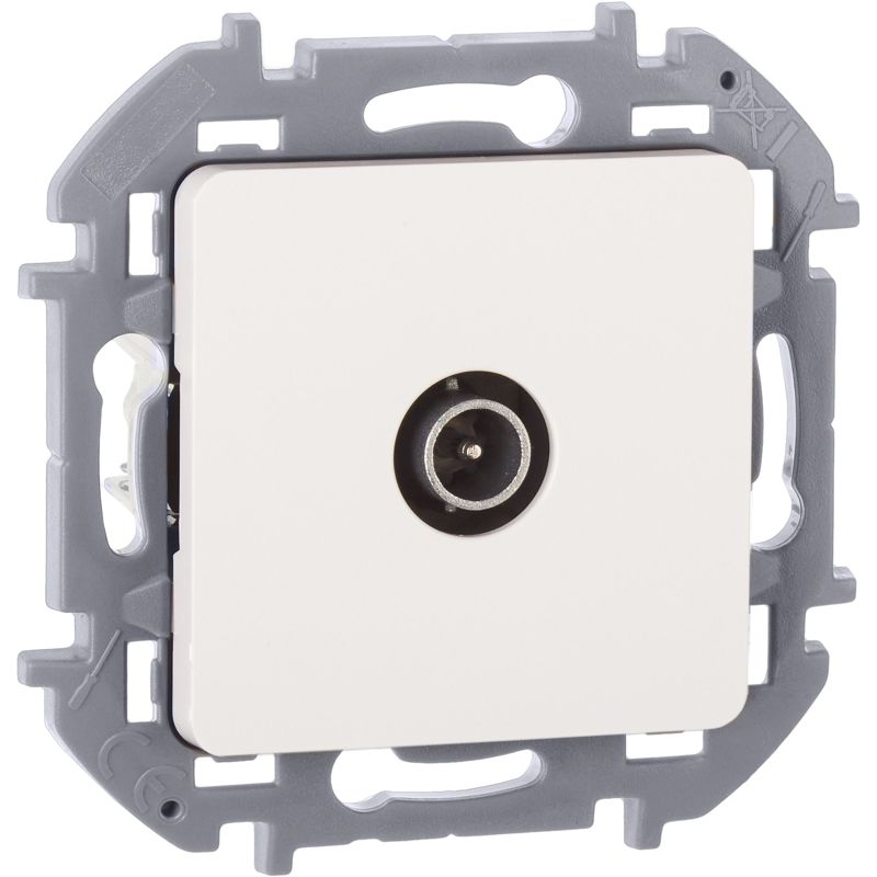 Розетка телевизионная проходная TV Inspiria 14дБ 5-862мГц механизм бел. IEK 673860