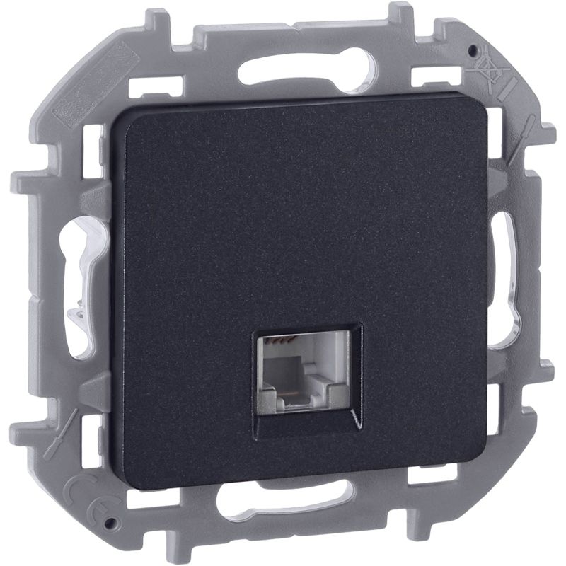 Розетка телефонная Inspiria RJ11 механизм антрацит IEK 673823