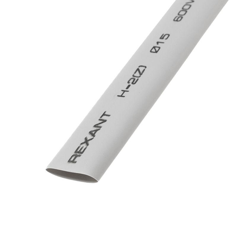 Трубка термоусадочная ТУТ нг 15.0/7.5 сер. 1м (уп.50шт) Rexant 21-5010