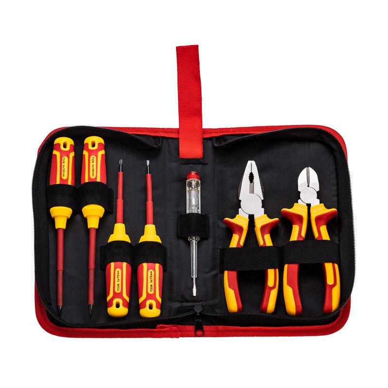 Набор диэлектрического инструмента RI-01 7 предметов до 1000В тканевый пенал Rexant 12-4691-3