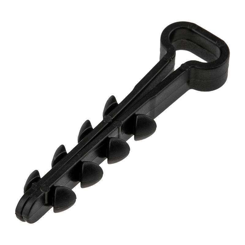 Дюбель-хомут нейлоновый прямоугольный 5-8мм черн. (уп.100шт) Rexant 07-4609