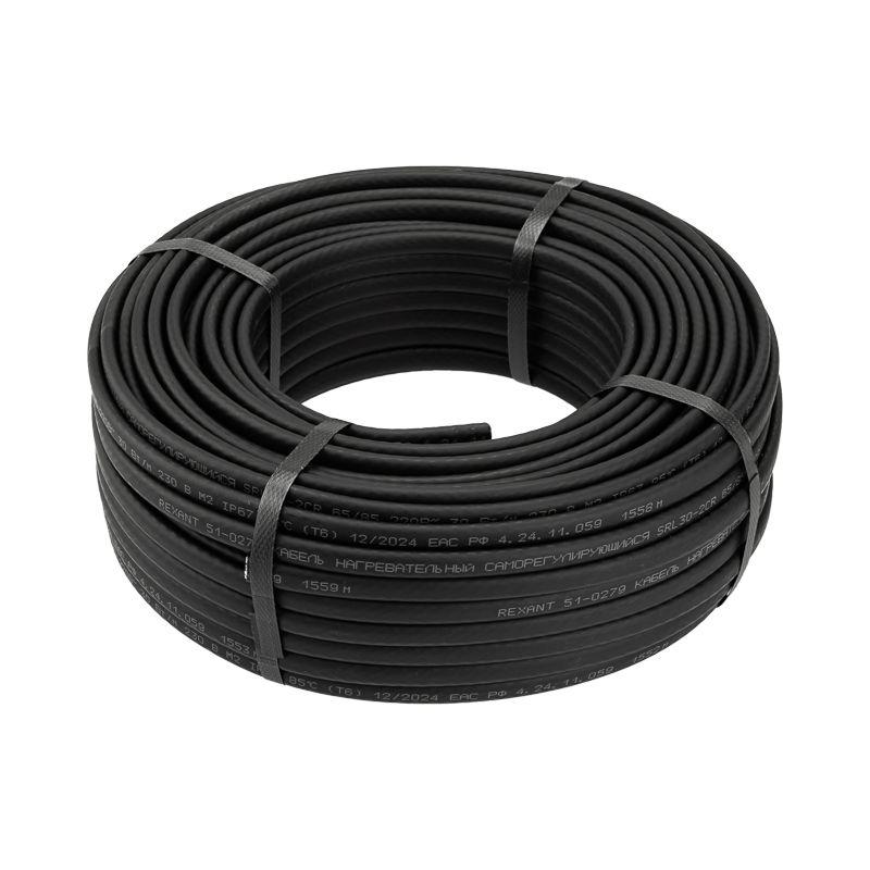 Кабель греющий саморег. SRL30-2CR экранированный 30Вт/1м (уп.50м) Rexant 51-0203