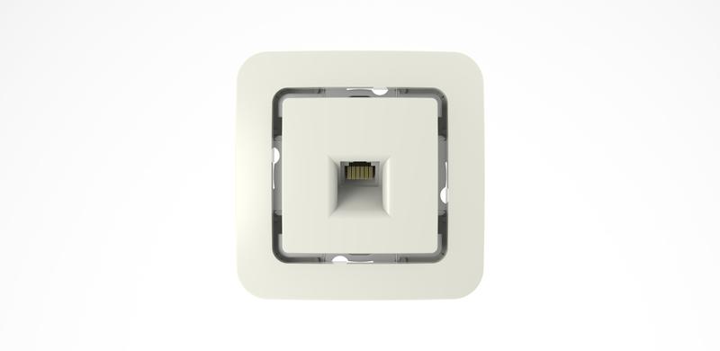 Розетка телефонная 1-м СП Lillium TF без вставки евро стандарт бел. Makel 71014