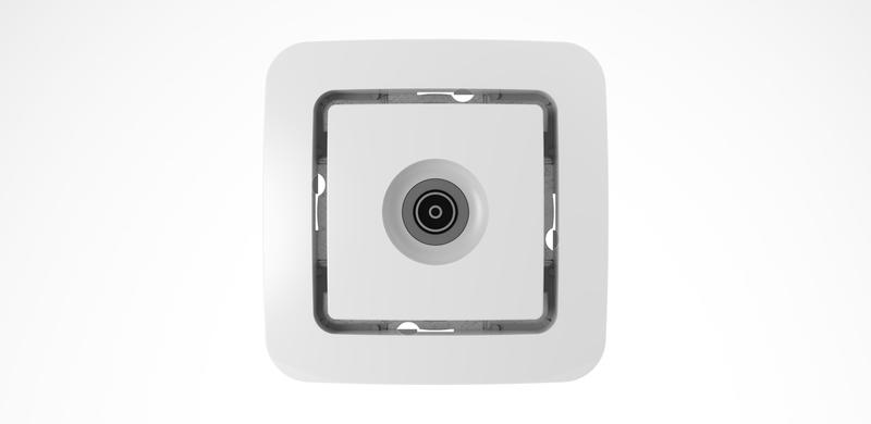 Розетка 1-м СП Lillium 10А без вставки бел. Makel 71007