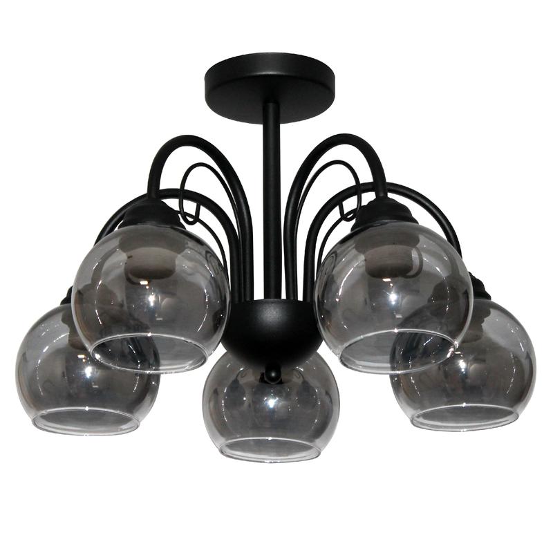 Светильник "Берта" 151 (плафон 06333) НСБ 01-5х60-132 Е27 ИУ черн. муар Элетех 1005404645